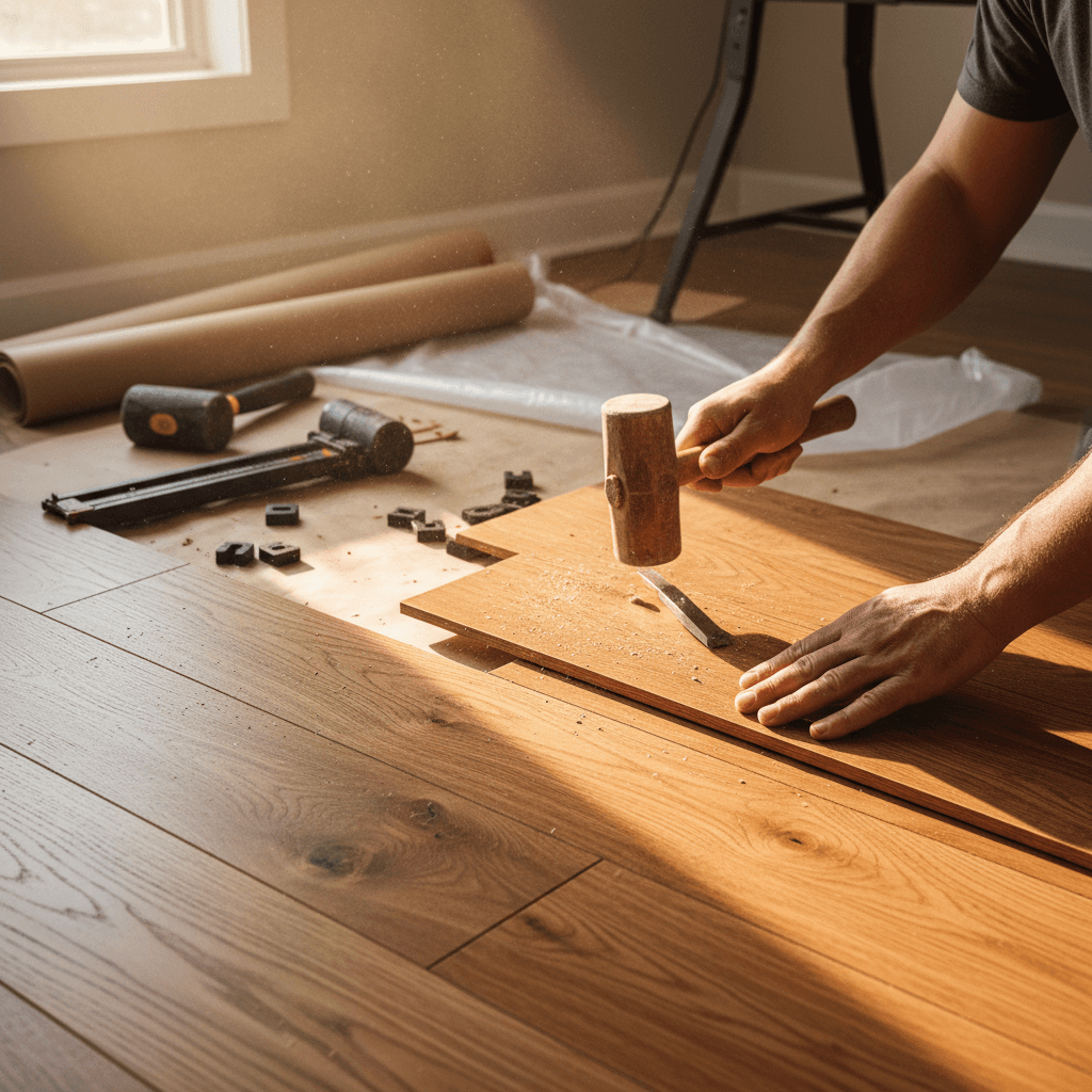 Expert hardwood flooring installation